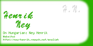 henrik ney business card